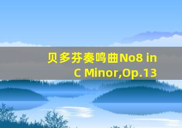 贝多芬奏鸣曲No8 in C Minor,Op.13